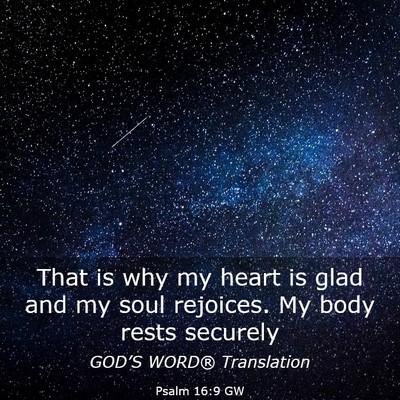 Picture 03 - Psalm 16:9 GW - That is why my heart is glad and my soul - Bible Verse Picture