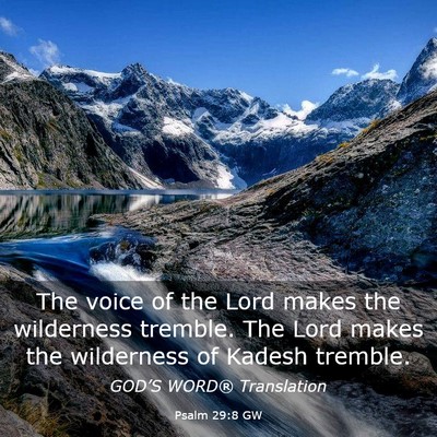 Picture 03 - Psalm 29:8 GW - The voice of the Lord makes the wilderness - Bible Verse Picture