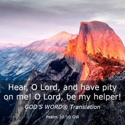 Picture 03 - Psalm 30:10 GW - Hear, O Lord, and have pity on me! O Lord, be my - Bible Verse Picture
