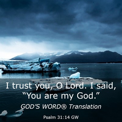 Picture 03 - Psalm 31:14 GW - I trust you, O Lord. I said, “You are my - Bible Verse Picture