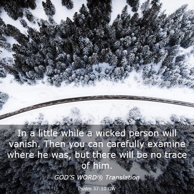 Picture 03 - Psalm 37:10 GW - In a little while a wicked person will vanish. - Bible Verse Picture