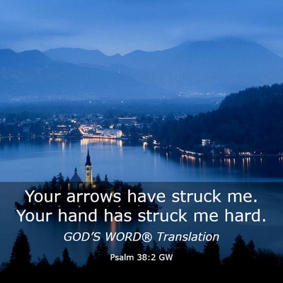Picture 03 - Psalm 38:2 GW - Your arrows have struck me. Your hand has struck - Bible Verse Picture
