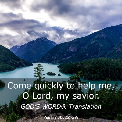 Picture 03 - Psalm 38:22 GW - Come quickly to help me, O Lord, my - Bible Verse Picture