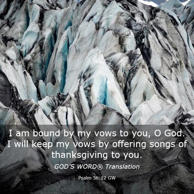 Picture 03 - Psalm 56:12 GW - I am bound by my vows to you, O God. I will keep - Bible Verse Picture