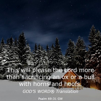 Picture 03 - Psalm 69:31 GW - This will please the Lord more than sacrificing - Bible Verse Picture