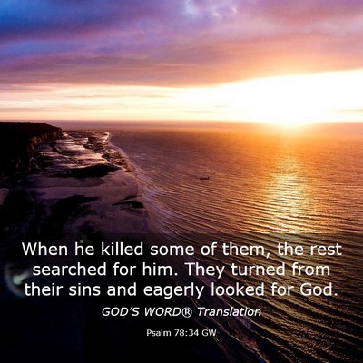 Picture 03 - Psalm 78:34 GW - When he killed some of them, the rest searched - Bible Verse Picture