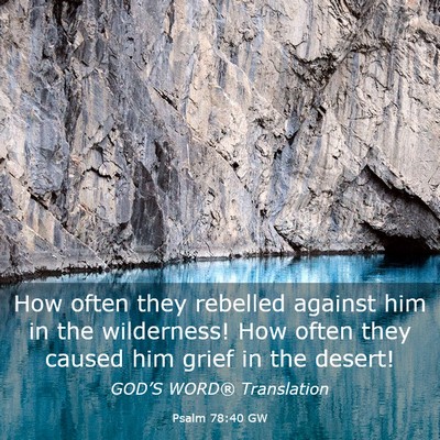 Picture 03 - Psalm 78:40 GW - How often they rebelled against him in the - Bible Verse Picture