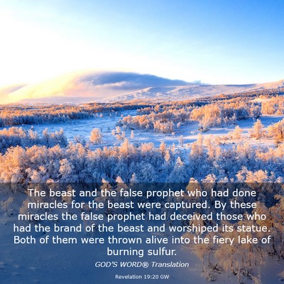 Picture 03 - Revelation 19:20 GW - The beast and the false prophet who had done - Bible Verse Picture