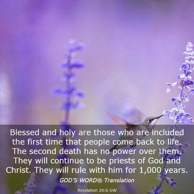 Picture 03 - Revelation 20:6 GW - Blessed and holy are those who are included the - Bible Verse Picture