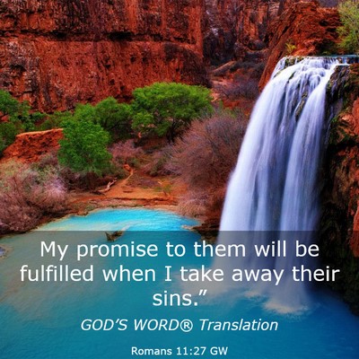 Picture 03 - Romans 11:27 GW - My promise to them will be fulfilled when I take - Bible Verse Picture