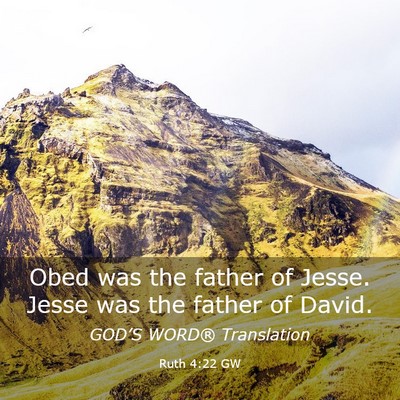 Picture 03 - Ruth 4:22 GW - Obed was the father of Jesse. Jesse was the - Bible Verse Picture