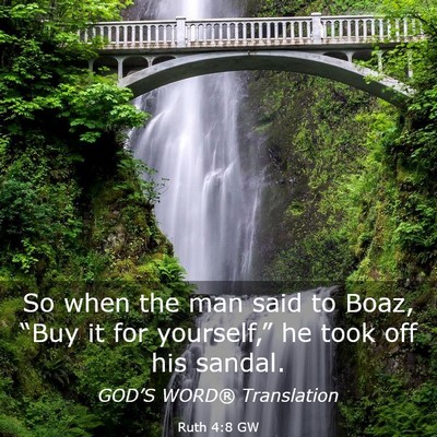 Picture 03 - Ruth 4:8 GW - So when the man said to Boaz, “Buy it for - Bible Verse Picture