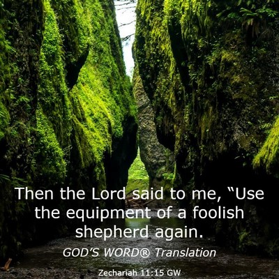 Picture 03 - Zechariah 11:15 GW - Then the Lord said to me, “Use the equipment of - Bible Verse Picture
