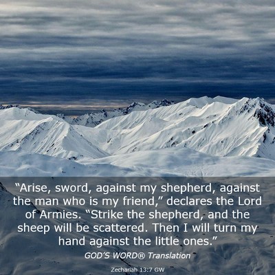 Picture 03 - Zechariah 13:7 GW - “Arise, sword, against my shepherd, against the - Bible Verse Picture