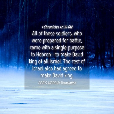 Picture 04 - 1 Chronicles 12:38 GW - All of these soldiers, who were prepared for - Bible Verse Picture