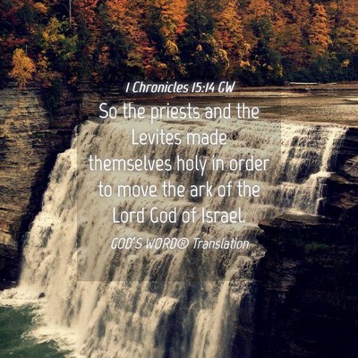 Picture 04 - 1 Chronicles 15:14 GW - So the priests and the Levites made themselves - Bible Verse Picture