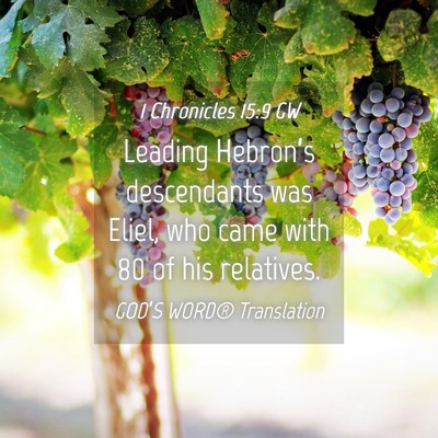Picture 04 - 1 Chronicles 15:9 GW - Leading Hebron’s descendants was Eliel, who - Bible Verse Picture