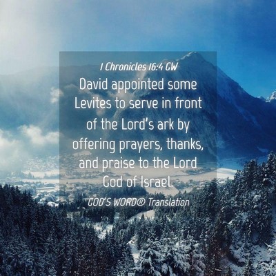 Picture 04 - 1 Chronicles 16:4 GW - David appointed some Levites to serve in front of - Bible Verse Picture