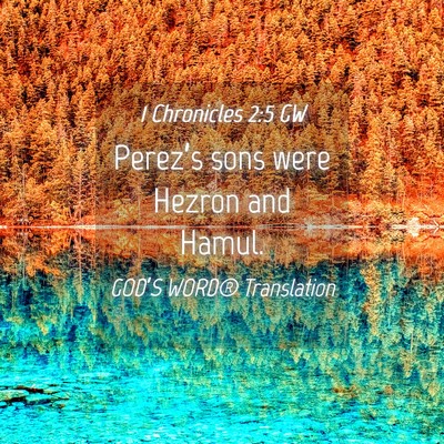 Picture 04 - 1 Chronicles 2:5 GW - Perez’s sons were Hezron and - Bible Verse Picture