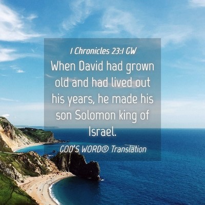 Picture 04 - 1 Chronicles 23:1 GW - When David had grown old and had lived out his - Bible Verse Picture
