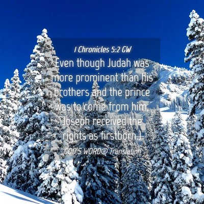 Picture 04 - 1 Chronicles 5:2 GW - Even though Judah was more prominent than his - Bible Verse Picture