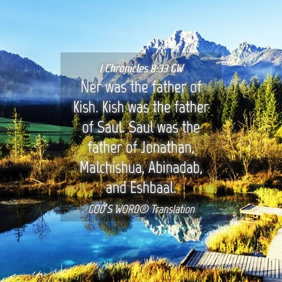 Picture 04 - 1 Chronicles 8:33 GW - Ner was the father of Kish. Kish was the father - Bible Verse Picture