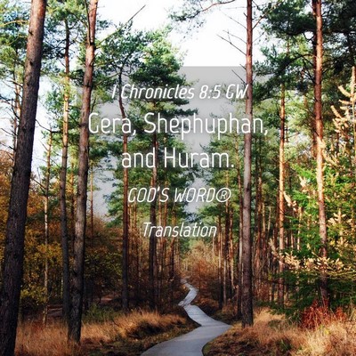 Picture 04 - 1 Chronicles 8:5 GW - Gera, Shephuphan, and - Bible Verse Picture
