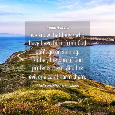 Picture 04 - 1 John 5:18 GW - We know that those who have been born from God - Bible Verse Picture