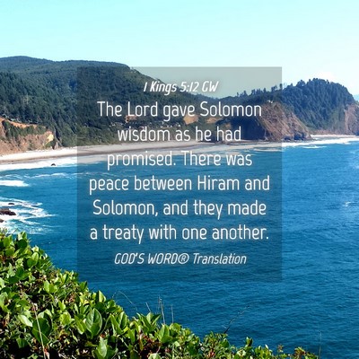 Picture 04 - 1 Kings 5:12 GW - The Lord gave Solomon wisdom as he had promised. - Bible Verse Picture