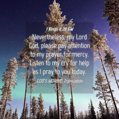 Picture 04 - 1 Kings 8:28 GW - Nevertheless, my Lord God, please pay attention - Bible Verse Picture