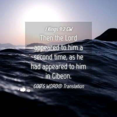 Picture 04 - 1 Kings 9:2 GW - Then the Lord appeared to him a second time, as - Bible Verse Picture