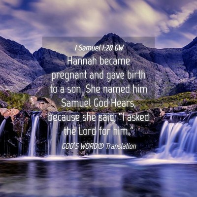 Picture 04 - 1 Samuel 1:20 GW - Hannah became pregnant and gave birth to a son. - Bible Verse Picture