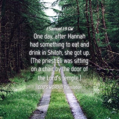 Picture 04 - 1 Samuel 1:9 GW - One day, after Hannah had something to eat and - Bible Verse Picture