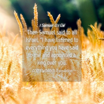 Picture 04 - 1 Samuel 12:1 GW - Then Samuel said to all Israel, “I have - Bible Verse Picture