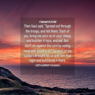 Picture 04 - 1 Samuel 14:34 GW - Then Saul said, “Spread out through the troops, - Bible Verse Picture