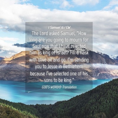 Picture 04 - 1 Samuel 16:1 GW - The Lord asked Samuel, “How long are you going - Bible Verse Picture