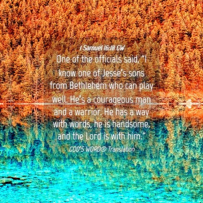 Picture 04 - 1 Samuel 16:18 GW - One of the officials said, “I know one of - Bible Verse Picture