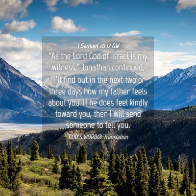 Picture 04 - 1 Samuel 20:12 GW - “As the Lord God of Israel is my witness,” - Bible Verse Picture