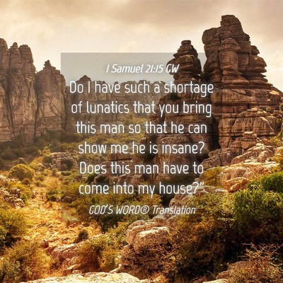 Picture 04 - 1 Samuel 21:15 GW - Do I have such a shortage of lunatics that you - Bible Verse Picture