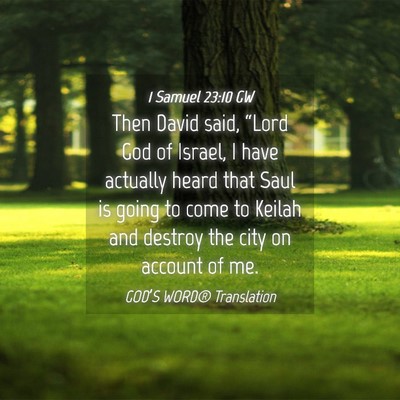 Picture 04 - 1 Samuel 23:10 GW - Then David said, “Lord God of Israel, I have - Bible Verse Picture