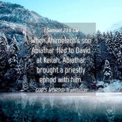 Picture 04 - 1 Samuel 23:6 GW - When Ahimelech’s son Abiathar fled to David at - Bible Verse Picture