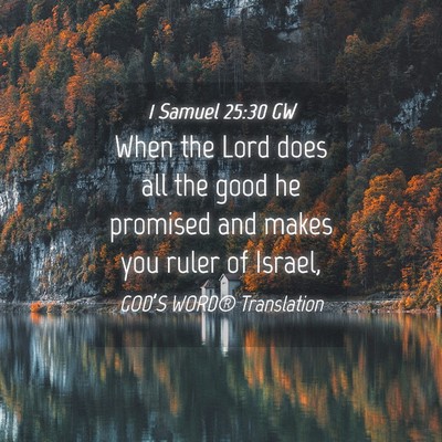 Picture 04 - 1 Samuel 25:30 GW - When the Lord does all the good he promised and - Bible Verse Picture