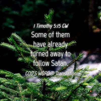 Picture 04 - 1 Timothy 5:15 GW - Some of them have already turned away to follow - Bible Verse Picture