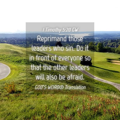 Picture 04 - 1 Timothy 5:20 GW - Reprimand those leaders who sin. Do it in front - Bible Verse Picture