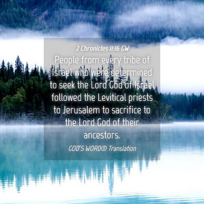 Picture 04 - 2 Chronicles 11:16 GW - People from every tribe of Israel who were - Bible Verse Picture