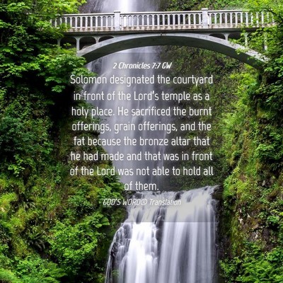 Picture 04 - 2 Chronicles 7:7 GW - Solomon designated the courtyard in front of the - Bible Verse Picture