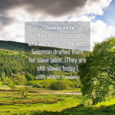 Picture 04 - 2 Chronicles 8:8 GW - but they had descendants who were still in the - Bible Verse Picture