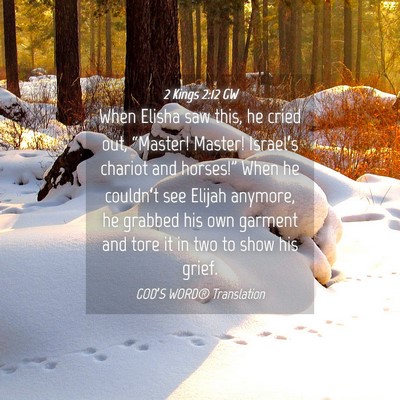 Picture 04 - 2 Kings 2:12 GW - When Elisha saw this, he cried out, “Master! - Bible Verse Picture