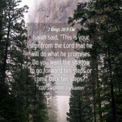 Picture 04 - 2 Kings 20:9 GW - Isaiah said, “This is your sign from the Lord - Bible Verse Picture