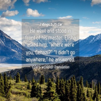 Picture 04 - 2 Kings 5:25 GW - He went and stood in front of his master. Elisha - Bible Verse Picture